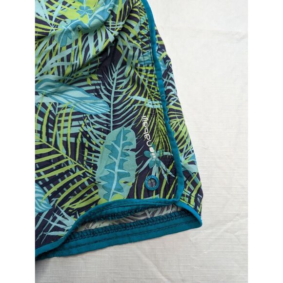 Nabaiji Decathalon Little Boys 3-4 4T Swim Trunks Lined Tropical Green Blue - Picture 2 of 5